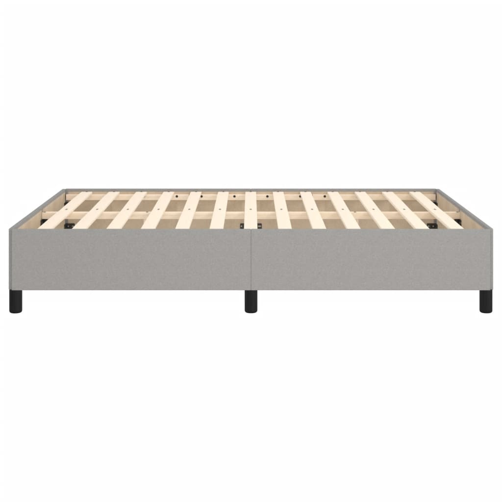 Bed Frame without Mattress Light Grey 140x190 cm Fabric