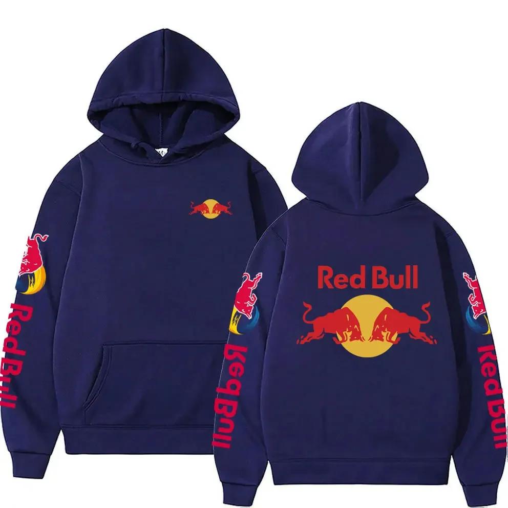Hanorac pentru bărbați cu imprimeu logo Red Bull, primăvară-toamnă, modă nouă, casual, confortabil, călduros, larg