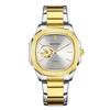 Fashion Bestwin Top Brand Men's Luxury Automatic Mechanical Watch Skeleton Design Full Stainless Steel Night Light Business