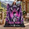 Jujutsu Kaisen Custom Name Flannel Blanket Personalized Soft Warm Plush Throw Blanket Customized Gift for Family Friends