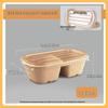 Eco-friendly Biodegradable Disposable Pulp Meal Box for Takeaway Salads and Light Meals