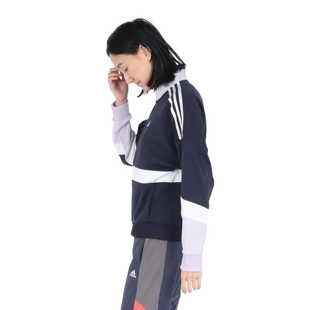 Adidas KTX55 Team Track Top in Legend Dawn Size L Women's Ink/Silver (JG8140),