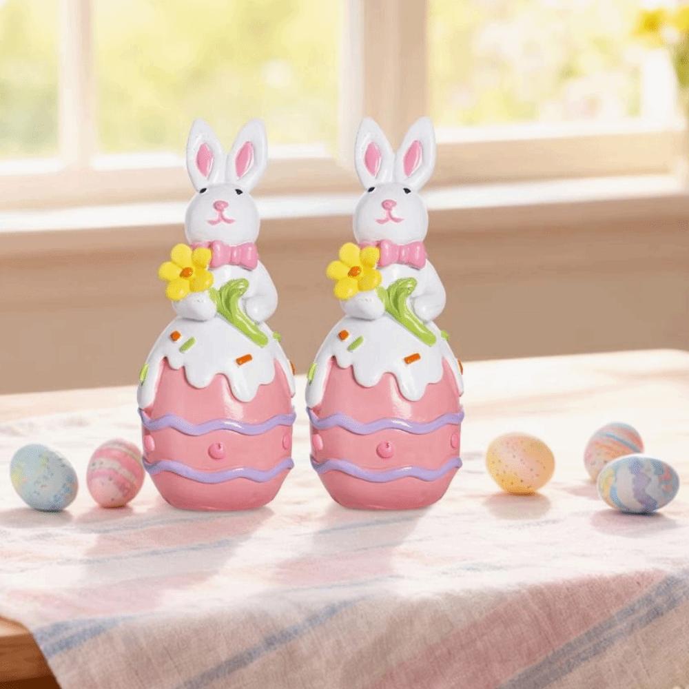 Hand-Painted Easter Bunny Figurine Simulation Bunny Easter Bunny Ornament  Party Decoration