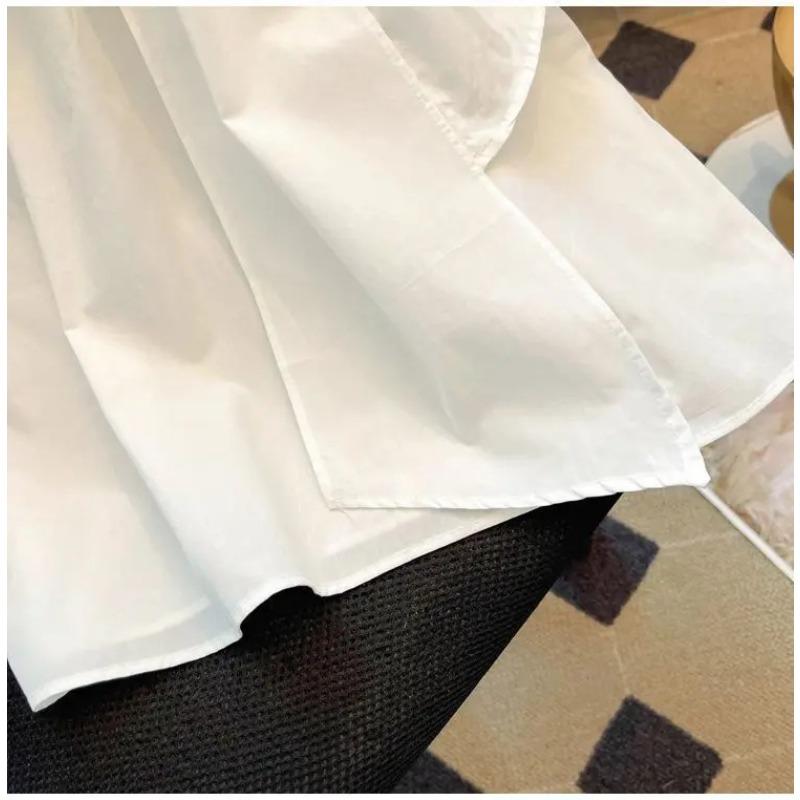 Blouse Blanche Femme Blouses Femme Mode Nœud Sans Manches Ample Chemises Mode Douce Été Blouses