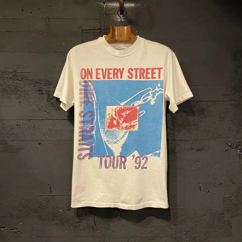 90-е Dire Straits рок-группа On Every Street группа Репринт футболка vtg Унисекс Футболка XL