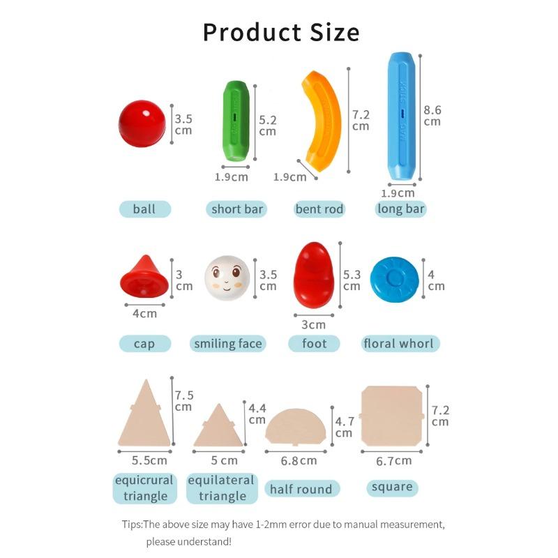 Magnet Building Blocks Set Children Game Toy Magnetic Rods Balls Montessori Educational Toys for Kids Girls Boys Christmas Gift