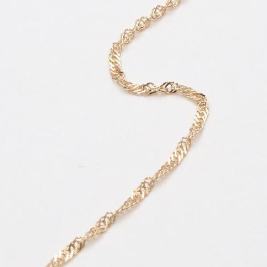 18K Gold Bracelet Screw Chain K18 Gold 18cm 0.4g