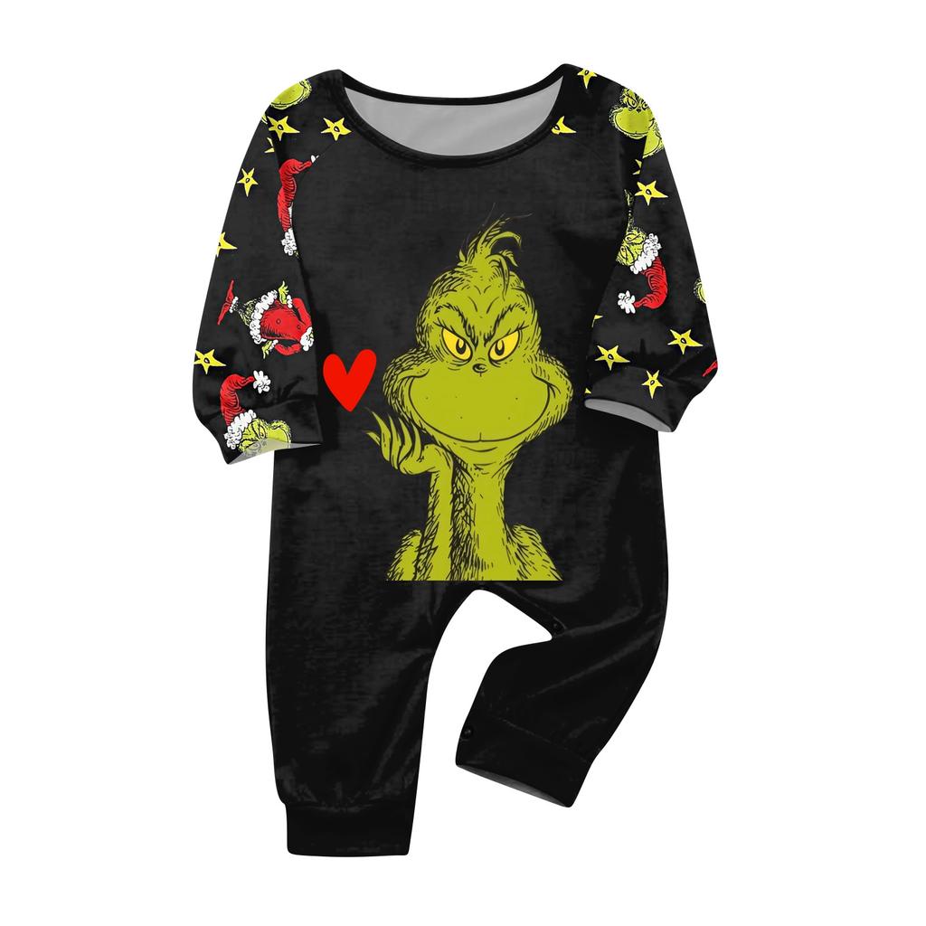 Family Matching Print Sets Pajamas Loungewear Outfits Family Matching Long Sleeve Tops+Pants Set