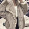 New Toka Imitation Fox Fur Coat Women's Medium and Long Temperament Large Lapel Loose Women's Coat