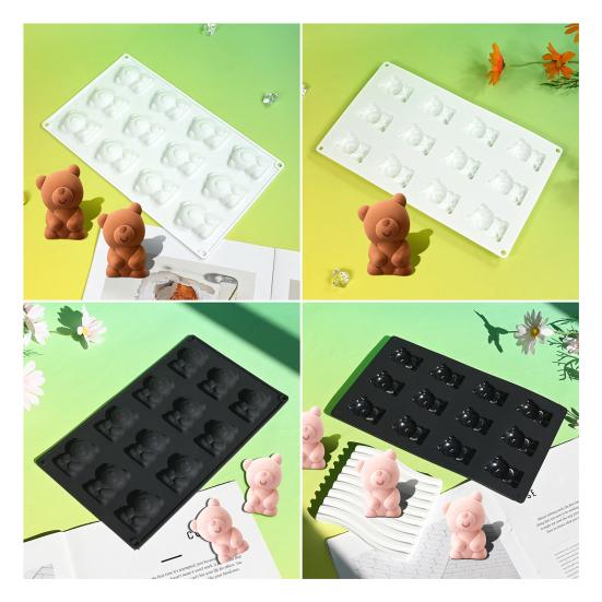 Bear Shaped Silicone Mousse Mold Reusable Baking Mold for Cakes Desserts Heat Resistant Non-Stick & Easy Clean Baking Mold for Home Bakers & Sweet