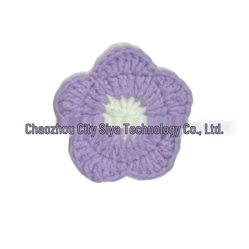 Hand-Crocheted 3D Lace Flower Patches for Clothing Decoration