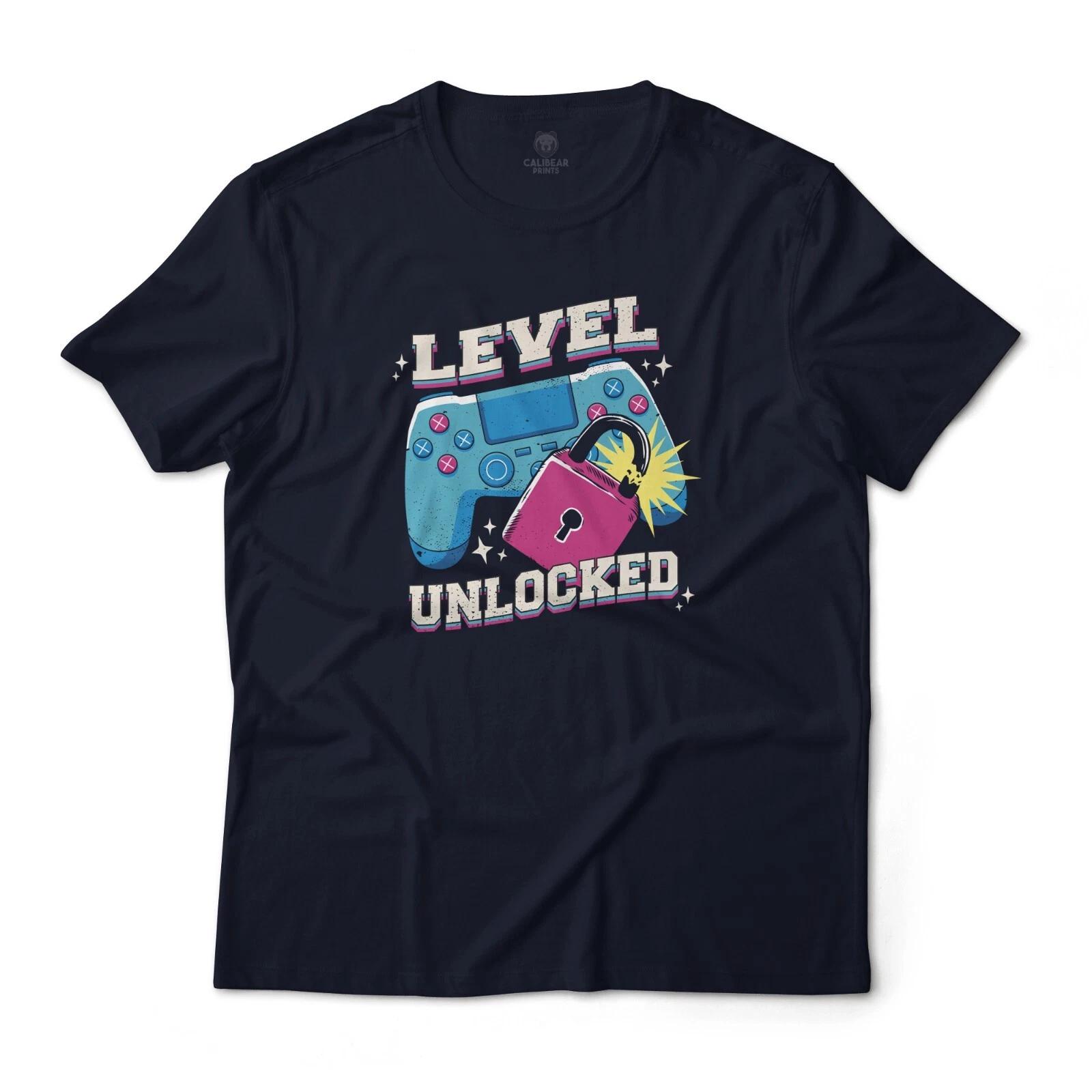 

Level Unlocked Gaming Controller Art Graphic T-T-Shirt Unisex Lightweight Cotton 3XL