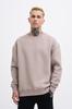 Men's Oversize Basic Hoodie with Round Neck - Ice Grey