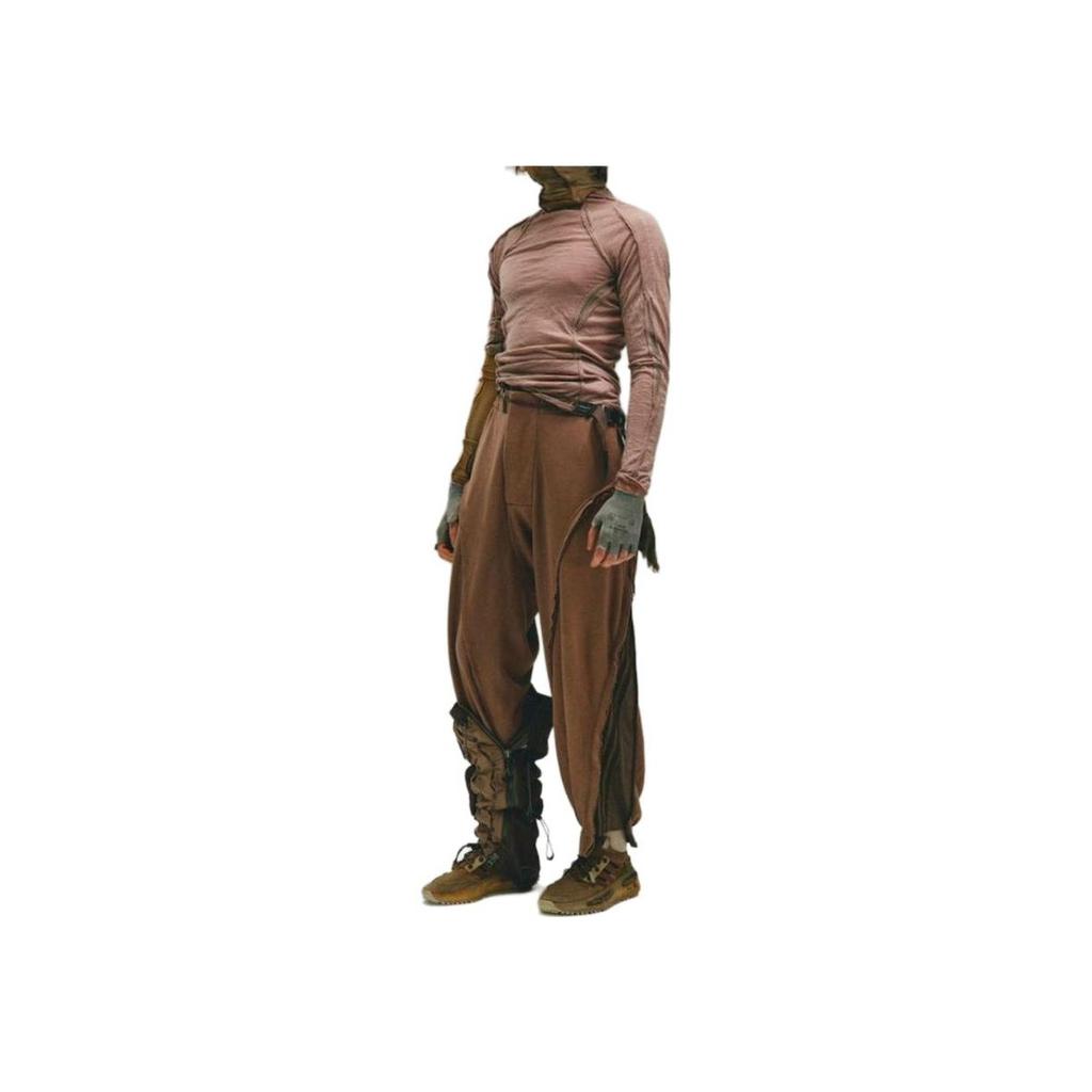 Adidas Originals X Hamcus Collaboration FW23 Casual Solid Color Cut Tapered Long Knit Sports Pants Unisex Pants Brown IX4339