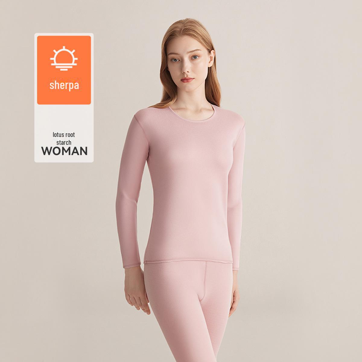 

«Комплект термобелья из утолщенной овчины»: Костюм мужской и женский из бархата, теплый, осенне-зимний. XL