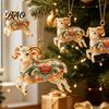 Christmas Tree Decor 2D Acrylic Goat Ornament, Farm Animal Car Rearview Mirror Collectible Charm, Auto Interior Hanging Pendant for Tree, Home Window