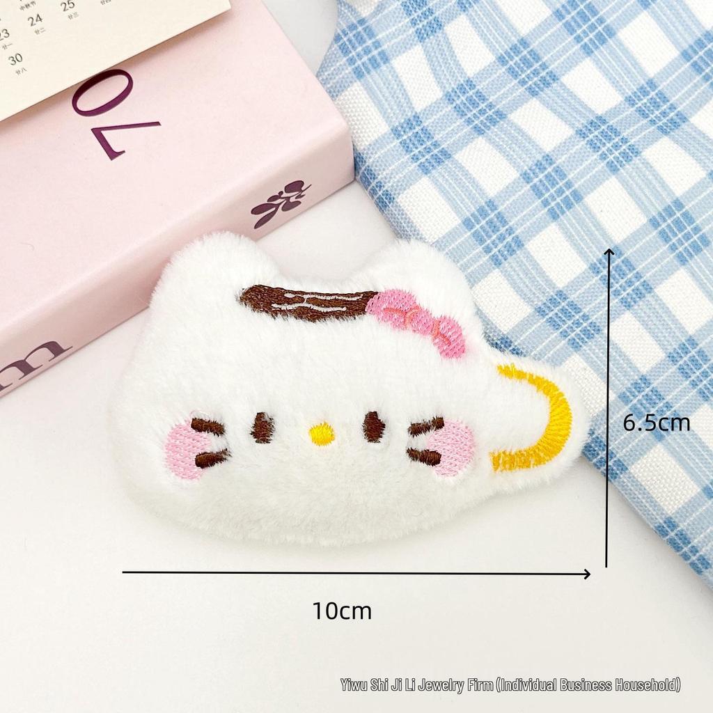 Hello Kiki Cat Squeaky Cartoon Shrimp Doll Brooch Accessory