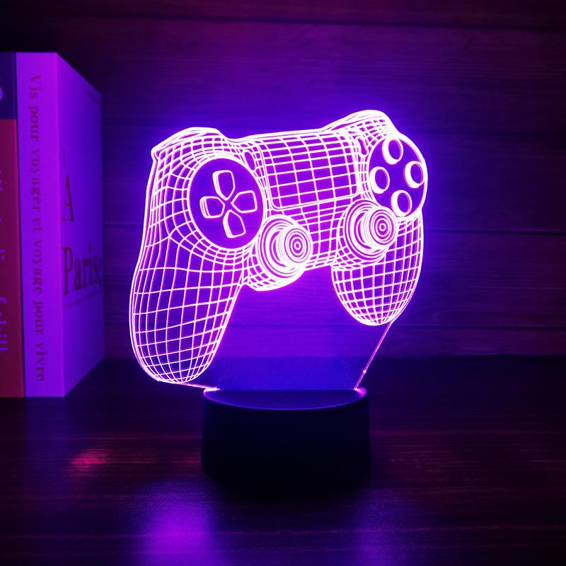 3D LED Night Light Game Controller & Headphone Series, USB Ambient Lamp, Gift Light