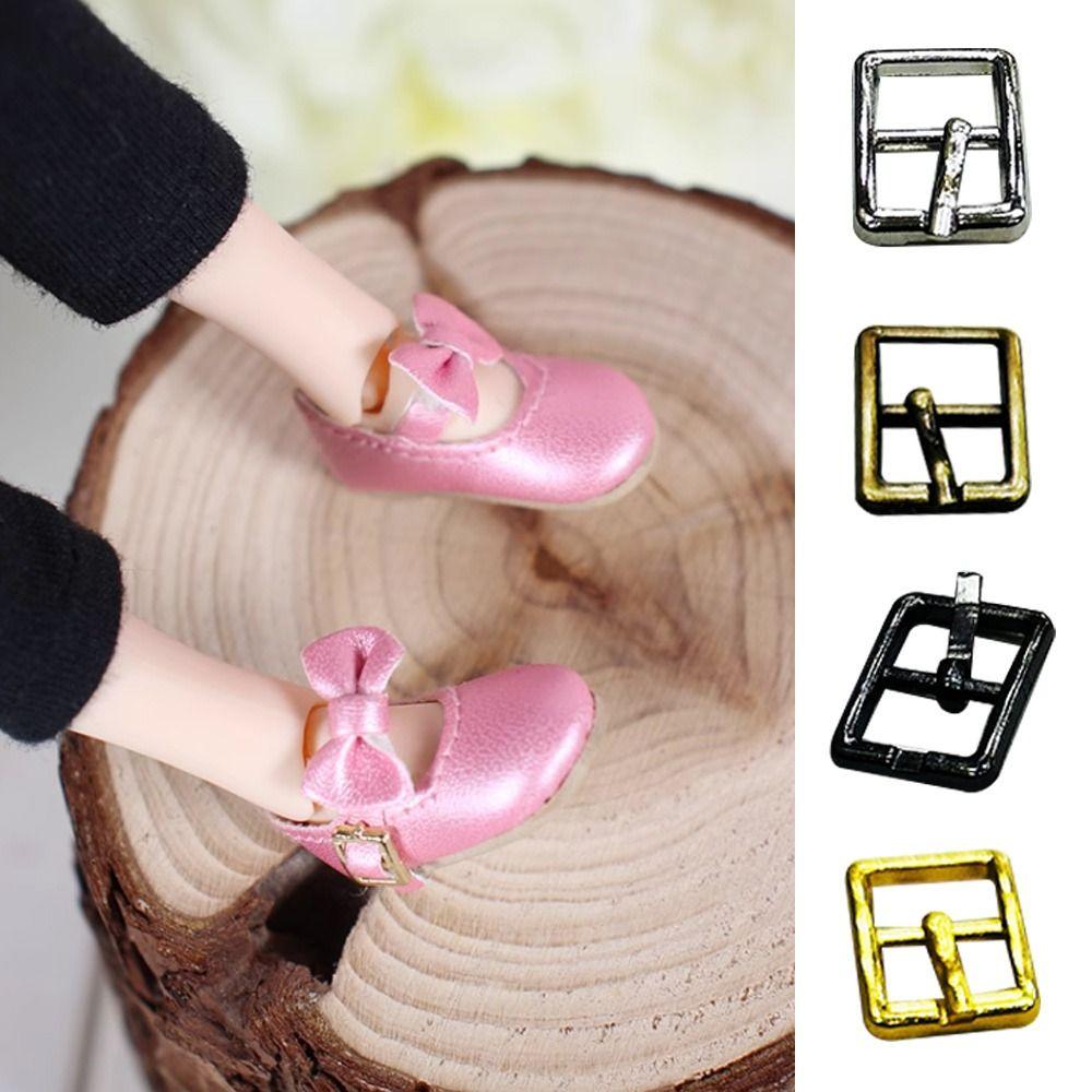 10pcs Newest Doll Bags Buckles 8mm Belt Buckles Shoes Clothes Accessories DIY Doll Belt