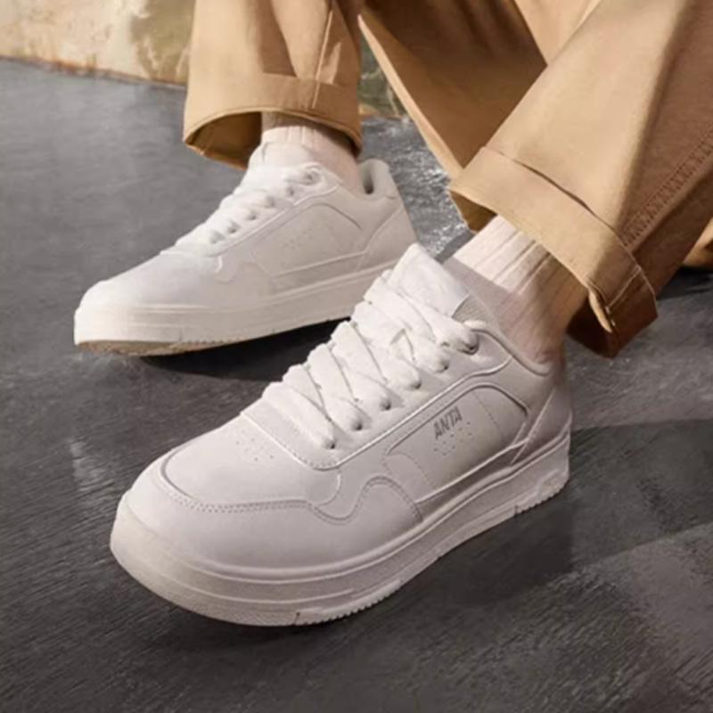 Anta Minimalist Versatile Slip-Resistant Durable Low-Top Skate Shoes Women sneakers Ivory-White 922518008-3