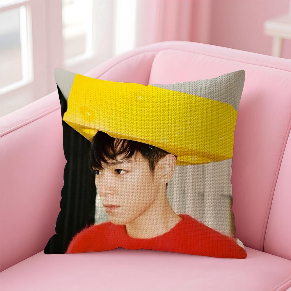 CChoi SeungG Hyun TTOP Cushion Cover Natural Linen Pillow Case DoubleSided Print Decorative Sofa Pillowcase Home Decor Gift