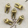 20Pcs Charms 3D Zombie Tooth Teeth Molar 16X8X5Mm Antique Bronze Silver Color Pendants Making Findings Handmade Tibetan Jewelry