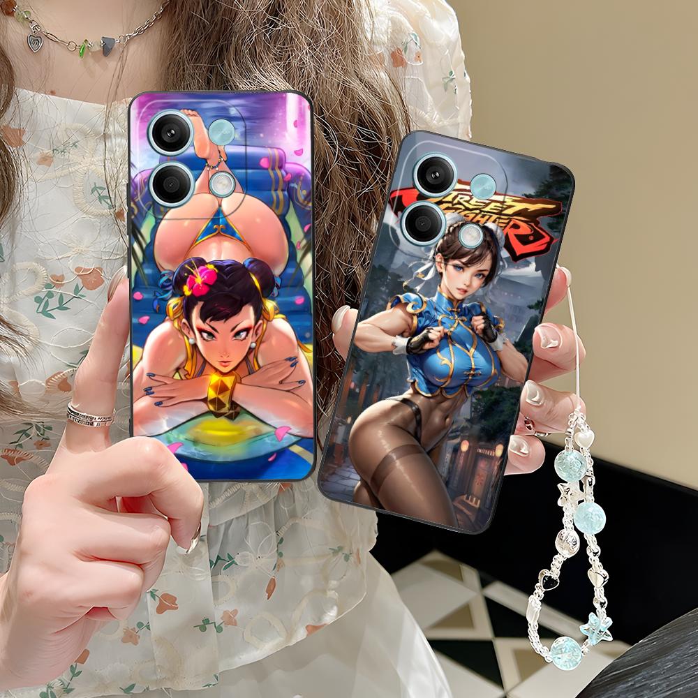 Street Fighter Chunli Phone Case for POCO M7 M6 M5 M4 M3 X7 X6 X5 X4 X3 Pro GT 5G Colorful Printing Cover Cellphones Luxury