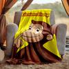 Curious George Flannel Blanket Soft Warm All-Season Throw, Design for Camping, Car Travel, Hiking Sofa, Bed, Office Perfect Gift for Parties