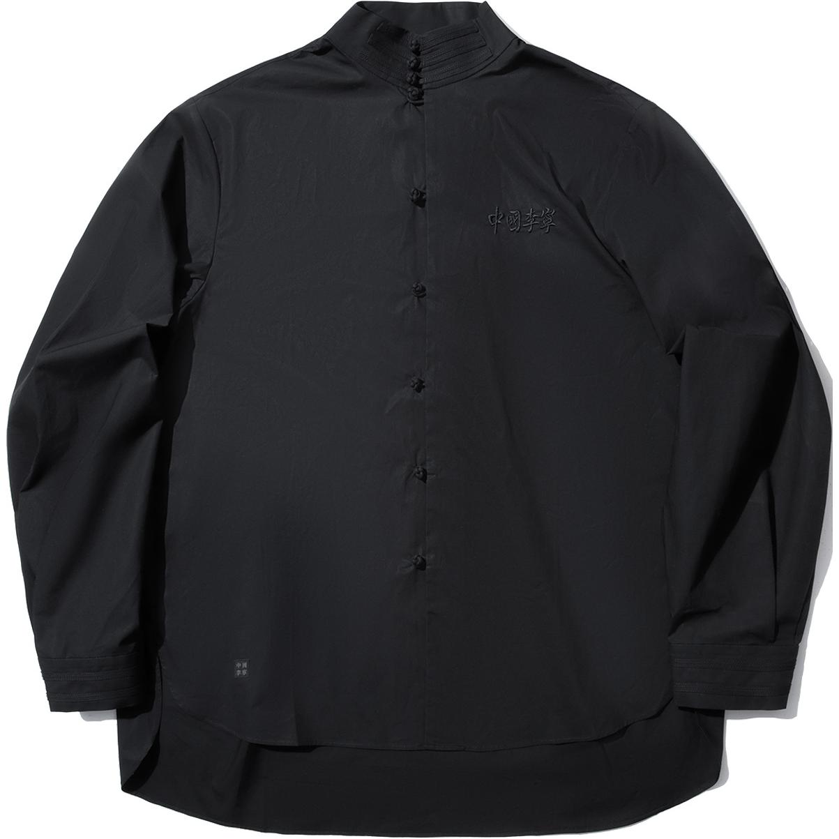 

Li Ning Модная спортивная серия Свободная повседневная удобная рубашка с воротником-стойкой и длинными рукавами Унисекс рубашки Черный ASHU585-2 S