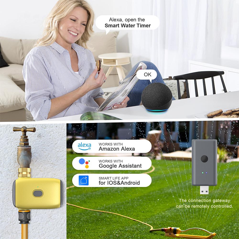 Tuya Zigbee Watering Timer Smart Garden Sprinkler Timer Automatic Drip Irrigation Watering System Support Home Assistant