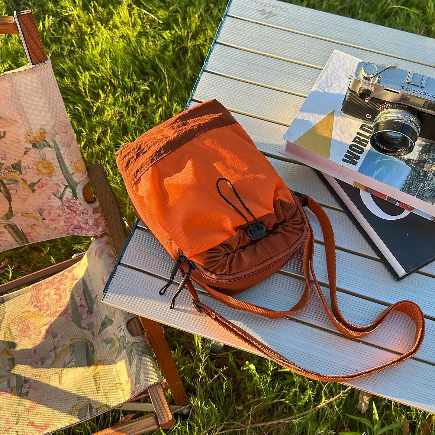 Trendy simple casual bag women s bag, foreign temperament small bag, messenger bag, simple texture bag коричневый