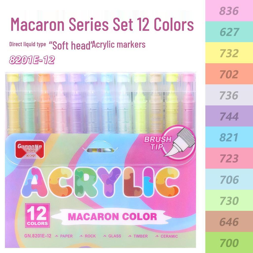 Guangna 8101 Soft Tip Acrylic Marker Set - 288 Colors for DIY, Graffiti, Body Painting & Art Projects