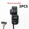 1/3Pcs Motorcycle Accessories 3In1 E-Bike Light On-Off Switch Horn Turn Signal Switches For Motorcycle Handlebar Switch