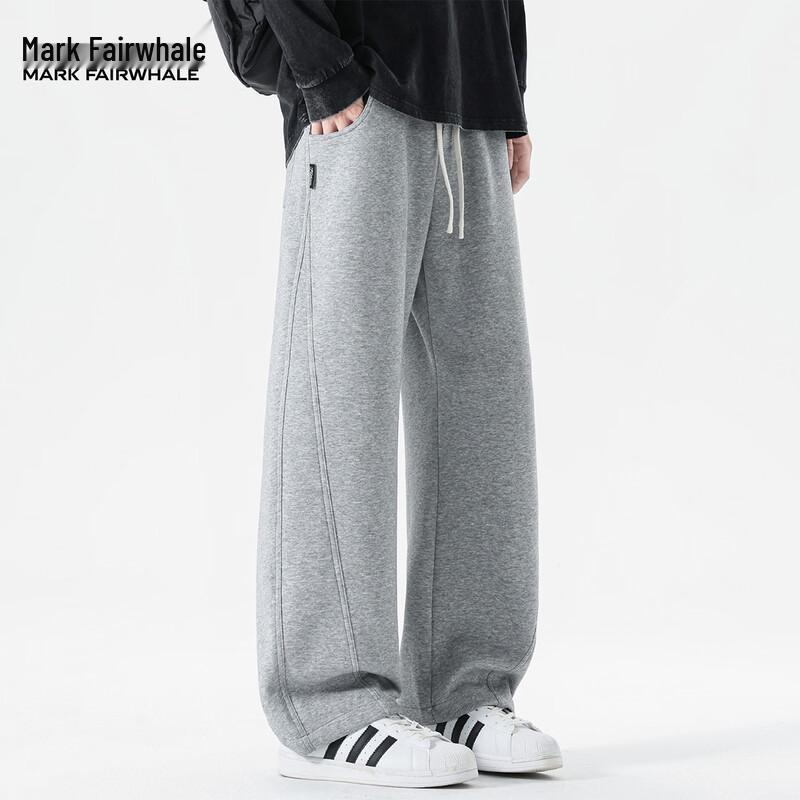 Mark Fairwhale Men's American Style Loose Fit Wide Leg Casual Pants