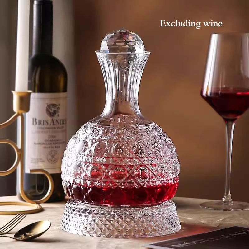 

Household Red Wine Decanter High-end Treasure Wine Stone Style Household Rotating Lead-free European Crystal Glass