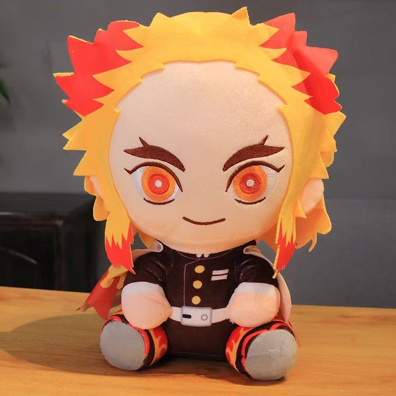 20-25cm Peluche Demon Slayer Relleno Tsugikuni Yoriichi Kokushibou Akaza Kamado Tanjirou Figura de Anime Juguete de Peluche Muñeca Regalo de Cumpleaños