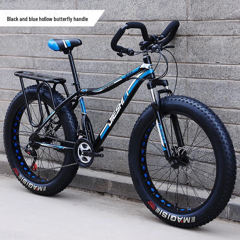 Men's Off-Road Fat Tire Snow & Mountain Bike - Variable Speed, Shock Absorbing, Wide Tires for Beach and Trail
