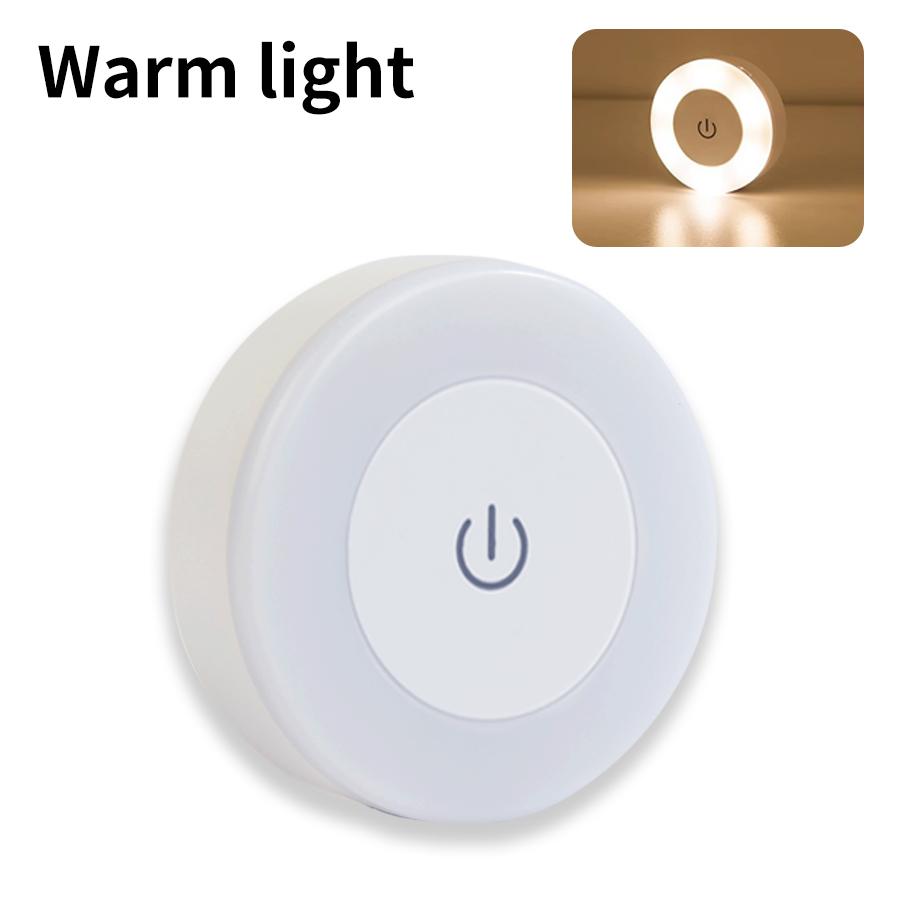 USB Rechargeable LED Night Light with Touch Switch for Living Room Bedroom Decor Kitchen Cabinet Wardrobe Lamp 3 Colors Dimmable