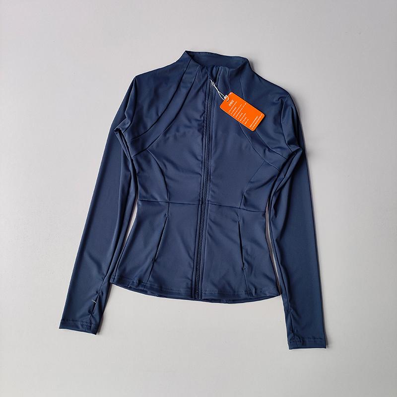 Women Sports Jacket Zip Fitness Yoga Shirt Workout Running Coats Warm Gym Long Sleeve Cardigan Slim Tight Jacket Activewear