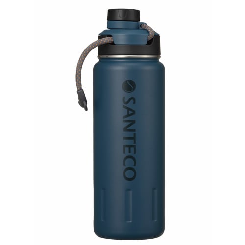 CB Japan Ultramarine Blue Water Bottle, 640ml, Direct Drinking Stainless Steel Bottle, Vacuum Insulated K2 Sports Bottle, SANTECO