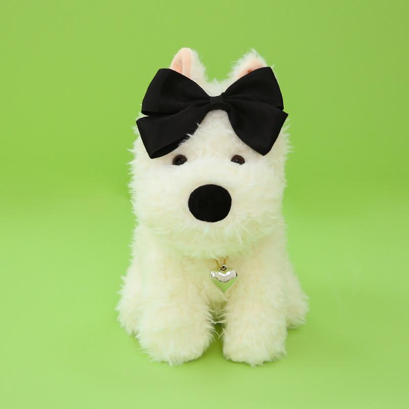

West Highland Dog Plush Toy Back Fruit Dog Doll Cute 8-inch Catching Doll Doll Scarf Doll Doll 22Cm 8 inch Grab Machine Doll