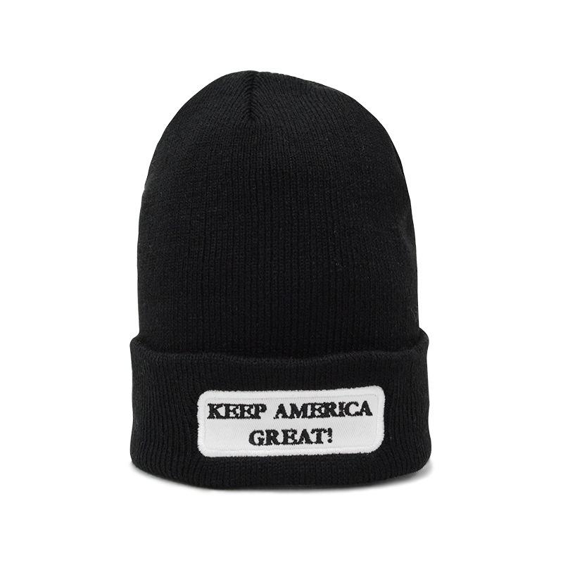 Trump Winter Beanie Hat Keep America Great Knit Beanie Warm Ski Cap Unisex Hats