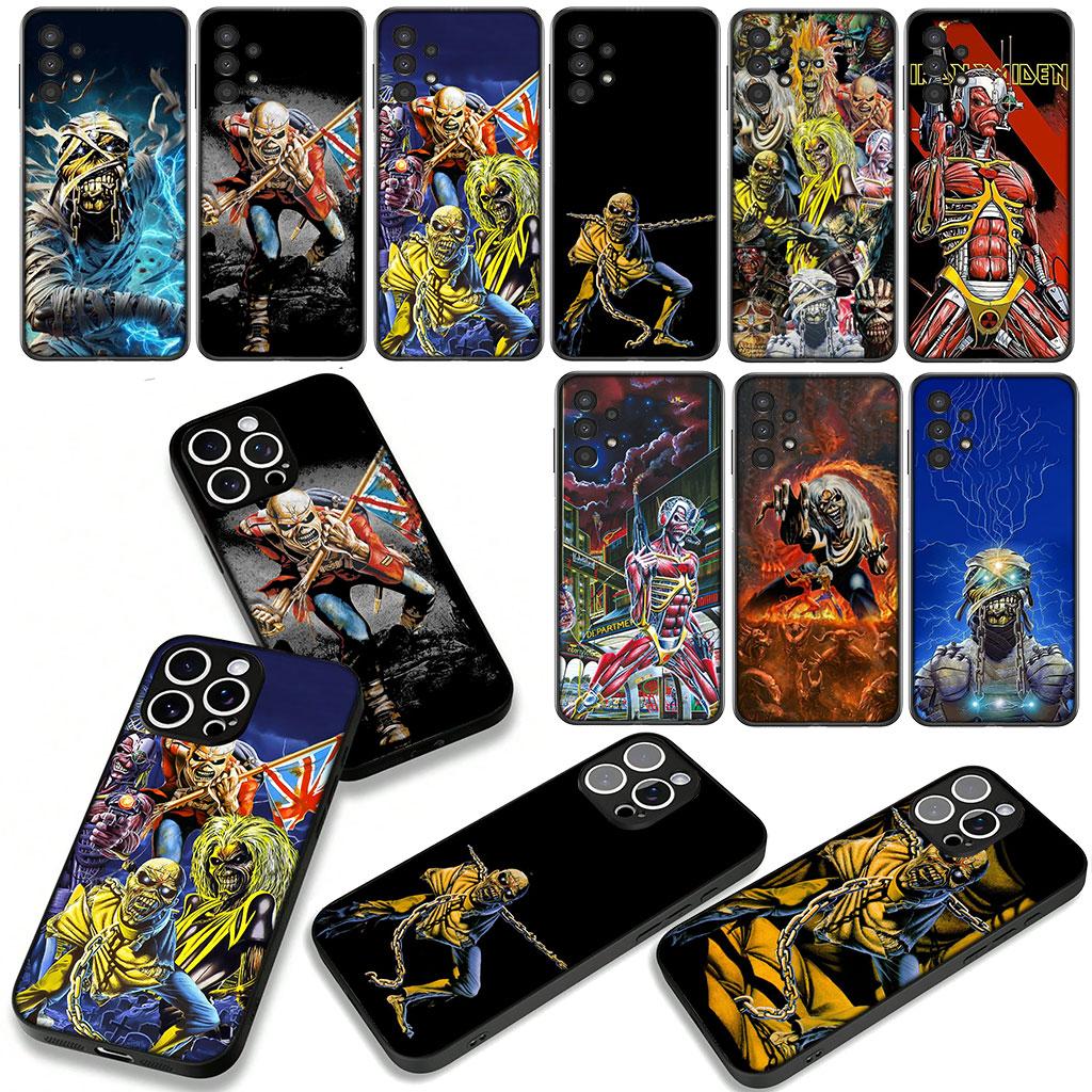 Cover for Samsung Galaxy S25 S24 S22 S23 FE Ultra Plus A56 A05 A06 A15 A16 A55 S7 Edge + Case Poster I-Irons M-Rocks M-Maidens