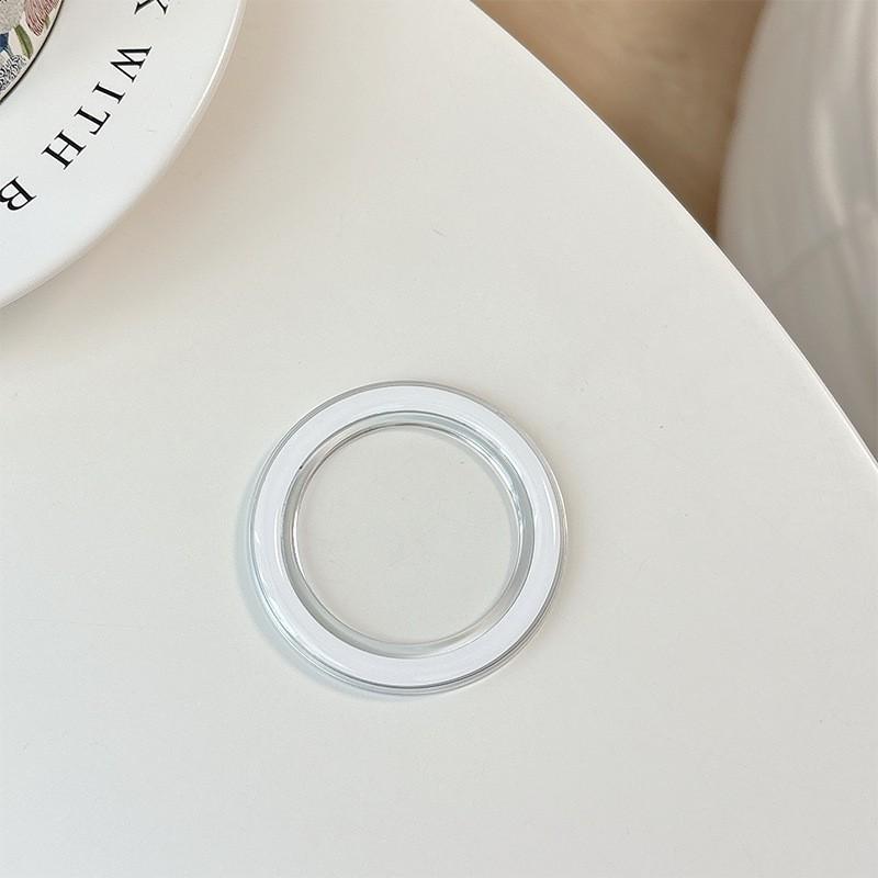

Magsafe Transparent Circular Magnetic Suction Color Phone Airbag Bracket Chassis Telescopic Simple Korean Ins Style Wholesale