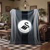 Coperta in Pile a Tema Swansea City Morbida e Accogliente in Peluche per Camera da Letto Divano Viaggio