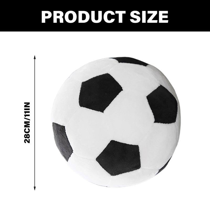 Realistic Soccer Plush Pillow Football Shape Stuffed Toy Cushion for Sports Enthusiasts, Soft Sofa Decoration
