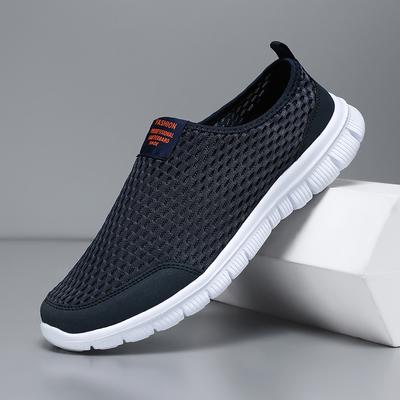 Men's Breathable Mesh Sports Shoes with Perforations, Single-net Casual Men's Shoes, Lightweight One-piece Mesh Surface Shoes