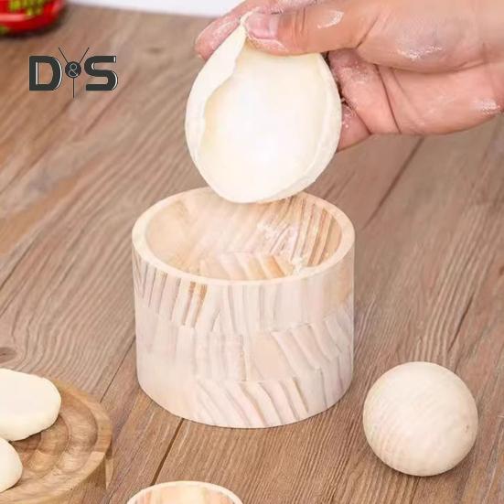 Wooden Dumpling Press Tool Dough Press for Dumplings Hand Pie Maker Rolling Machine Wood Kitchen Gadget for Dumplings