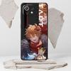 Black Soft Bumper Case For Samsung Galaxy S23 5g S21 S20 S22 Note 20 Ultra 10 Plus 8 9 Genshion Impact Tartaglia Anime Cover