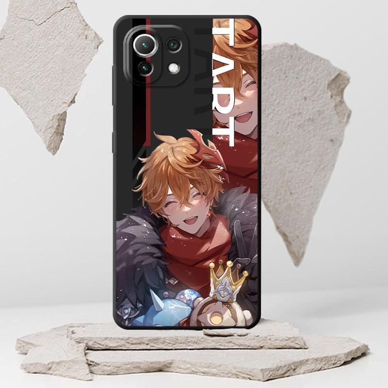 Schwarze weiche Bumper Hülle für Samsung Galaxy S23 5g S21 S20 S22 Note 20 Ultra 10 Plus 8 9 Genshion Impact Tartaglia Anime Cover